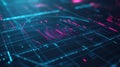 Digital technology grid featuring intricate data network connections Royalty Free Stock Photo