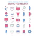 Digital Technology icon Dusky Flat color - Vintage 25 Icon Pack Royalty Free Stock Photo