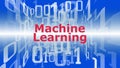 Digital technology machine learning vector conception, binary code stream graphic Royalty Free Stock Photo