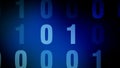 Digital technology meets binary on blue exploring science of cybersecurity and computer programming language in binary system Royalty Free Stock Photo