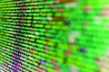 Digital technology modern background. Database bits access stream visualisation. Developer working on websites codes in office. Royalty Free Stock Photo