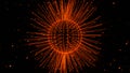 Digital technology plexus structure. Big Data. Plexus effect. Sphere of connected nodes. Cluster net. Royalty Free Stock Photo