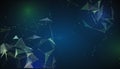 Digital technology speed connect blue green background, cyber nano information, abstract communication, innovation