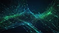 Digital technology speed connect blue green background, cyber nano information, innovation future tech data, internet network Royalty Free Stock Photo