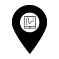 Digital technology store location map pin pointer icon. Element of map point for mobile concept and web apps. Icon for website des Royalty Free Stock Photo