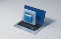 Digital technology storing electronic data and documents in computer system folders Royalty Free Stock Photo