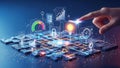 Digital Technology Visualization Interactive Data Analytics Dashboard Concept Royalty Free Stock Photo