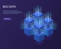Digital Technology Web Banner. Big data Royalty Free Stock Photo