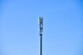 Digital telephone antenna. GSM tower on a blue background. 5g 4g Royalty Free Stock Photo