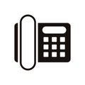 Digital telephone communication device isolated icon