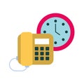 Digital telephone with watch