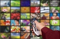 Digital television. Remote control. Royalty Free Stock Photo