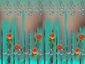 DIGITAL TEXTILE DESIGN AND COLOURFUL BACKGROUND WITH FLOWERS  FABRIC Royalty Free Stock Photo