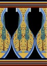 Boder textile design print red combinatin