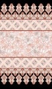 Digital textile motifs geometric Baroque floral ornaments ethnic motifs for textile prints. A beautiful Geometric Ornament Ethnic