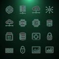 Digital themed icons are often used to illustrate cybersecurity data Royalty Free Stock Photo