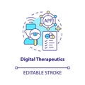 Digital therapeutics concept icon