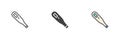 Digital thermometer different style icon set