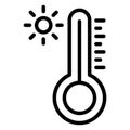Digital thermometer, fever scale Vector Icon which can easily edit