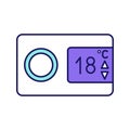 Digital thermostat color icon