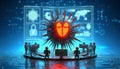 Digital Threat Visualization with Virus Concept