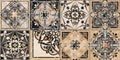 Digital tile design ceramic wall damask decoration