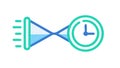 Digital Time Management with Speed Lines Abstract Icon, vector design Generative AI Royalty Free Stock Photo