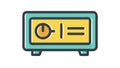 Digital timer clock, for precise timing and measurement, vector design Generative AI Royalty Free Stock Photo