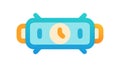 Digital timer countdown: Modern rectangular device, vector design Generative AI Royalty Free Stock Photo