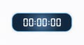 Digital Timer Countdown at Zero on White Background Royalty Free Stock Photo