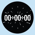 Digital Timer Displaying Zero Hours Zero Minutes Zero Seconds Royalty Free Stock Photo