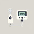 Digital Timer with Probe for Cooking and Laboratory Use Royalty Free Stock Photo