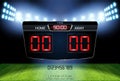 Digital timing scoreboard, Football match team A vs team B, Strategy broadcast graphic template