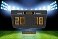 Digital timing scoreboard, Football match team A vs team B, Strategy broadcast graphic template