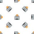 Digital toaster pattern seamless vector