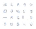 Digital tool line icons collection. Technology, Innovation, Automation, Algorithm, Integration, Efficiency, Ecosystem