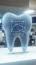Digital tooth model with health data visualization Royalty Free Stock Photo