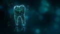 Digital Tooth Scan Futuristic 3D Medical Visualization Royalty Free Stock Photo
