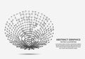 Digital tornado, vector illustration.