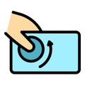 Digital touchscreen icon vector flat