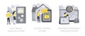 Digital tracking systems abstract concept vector illustrations.