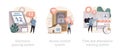 Digital tracking systems abstract concept vector illustrations.
