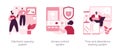 Digital tracking systems abstract concept vector illustrations.