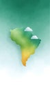 Digital trade barriers concept, Stylized map of South America with clouds and gradient colors, representing nature Royalty Free Stock Photo
