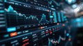 Digital Trading: Charts, Graphs & Crypto Analysis on PC Screen for Online Investment Data & Financial Technology Background