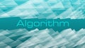 Digital transformation algorithm, many triangles template concept, random transparent vector triangle shapes Royalty Free Stock Photo