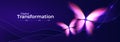 Digital Transformation Business Butterfly Logo Icon Symbol, Big Data Research Analytics Technology, AI Tech Strategy for Royalty Free Stock Photo