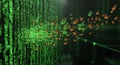 Digital Transformation Butterflies Emerging from a Matrix of Green Binary Code Royalty Free Stock Photo