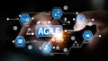 Digital Transformation Concept with Agile Methodology in Business Strategy and Project Management Visualization. Tessel Royalty Free Stock Photo