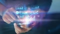 Digital Transformation Concept with Business Analytics Screen various charts and graphs, Royalty Free Stock Photo